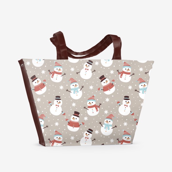 Пляжная сумка «Снеговики»