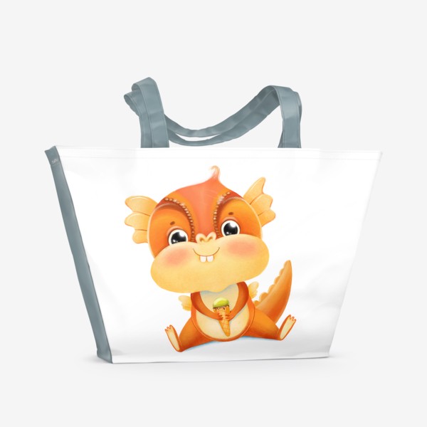 Пляжная сумка «Оранжевый дракон»