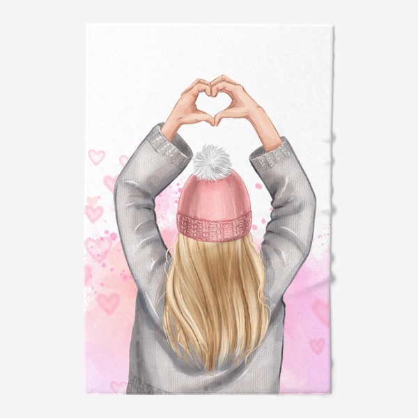 Полотенце «Девушка с сердцем »