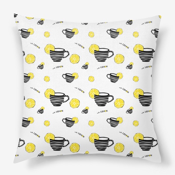 Подушка «Чашка с лимоном»