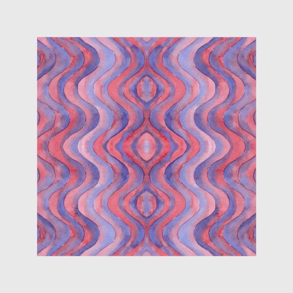 Шторы «Акварельные фиолетово-розовые волны»