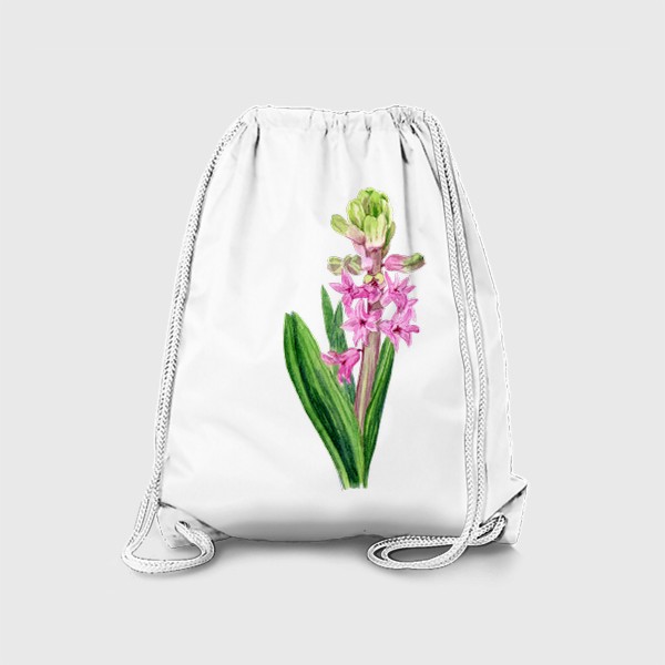 Рюкзак «Весенний розовый гиацинт акварель»