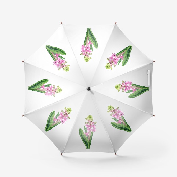 Зонт «Весенний розовый гиацинт акварель»