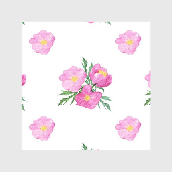 Скатерть «Розовые пионы акварельные»