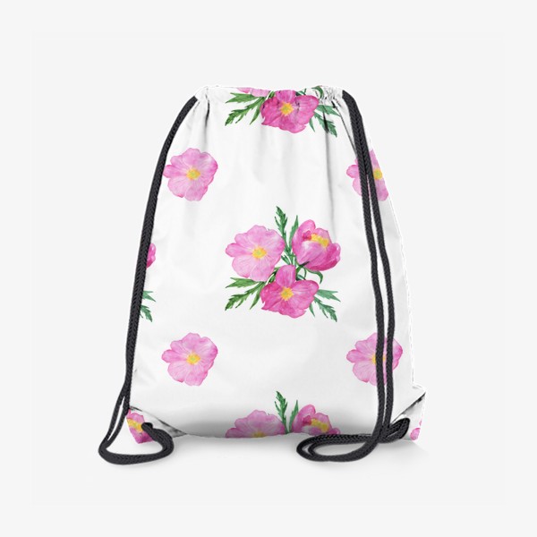 Рюкзак «Розовые пионы акварельные»