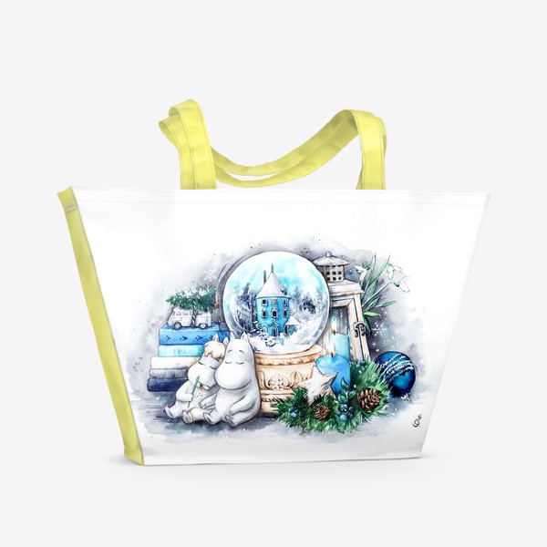 Пляжная сумка «Муми-романтика зимы»
