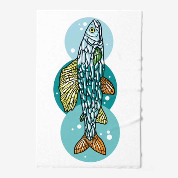 Полотенце «Стильная рыбина - хариус, подарок рыбаку»