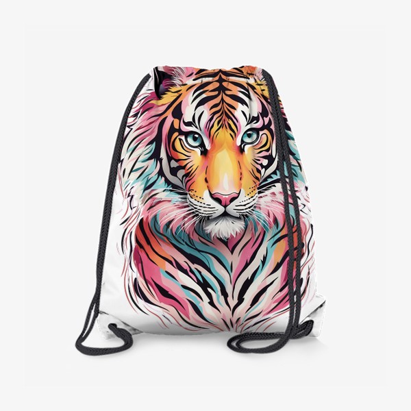 Рюкзак «Красивый разноцветный тигр, яркий принт для подарка»