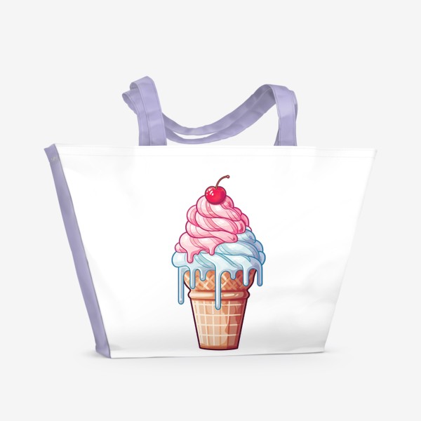 Пляжная сумка &laquo;Мороженое. Сладкий десерт.&raquo;