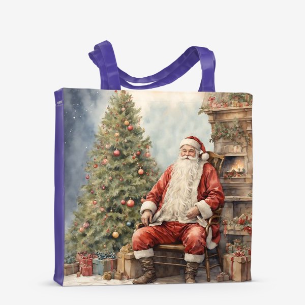 Сумка-шоппер «Санта и рождественские подарки»