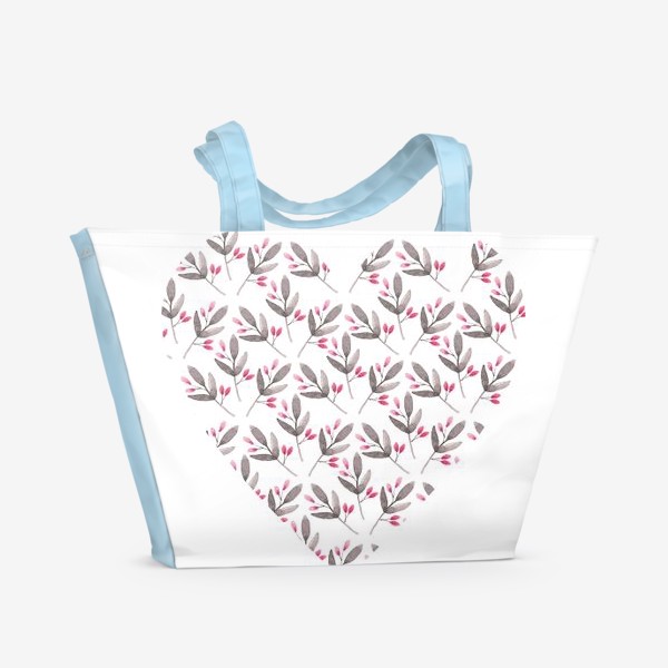 Пляжная сумка «цветочное сердце»
