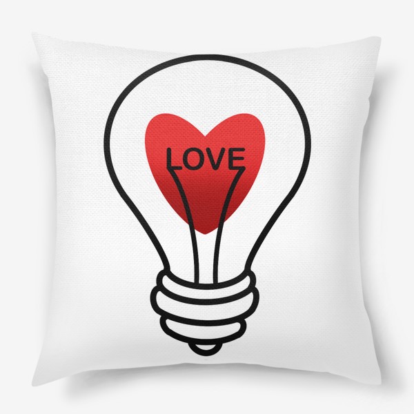 Подушка «Любовь лампочка»