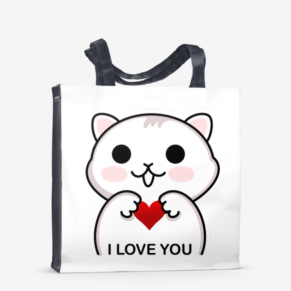 Сумка-шоппер «Котик я люблю тебя »