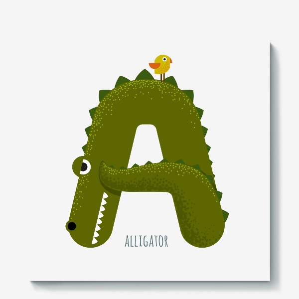 Холст «A alligator»