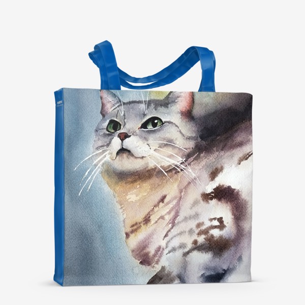 Сумка-шоппер «Британская кошка, акварель»