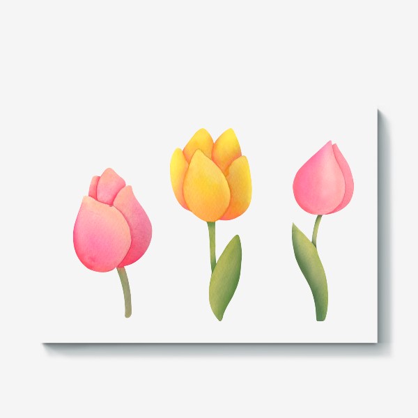 Холст «Тюльпаны - весенние цветы на 8 марта»