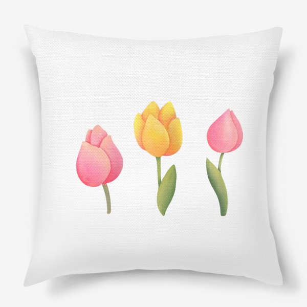 Подушка «Тюльпаны - весенние цветы на 8 марта»