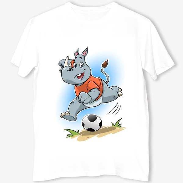 Футболка «носорожек футболист»