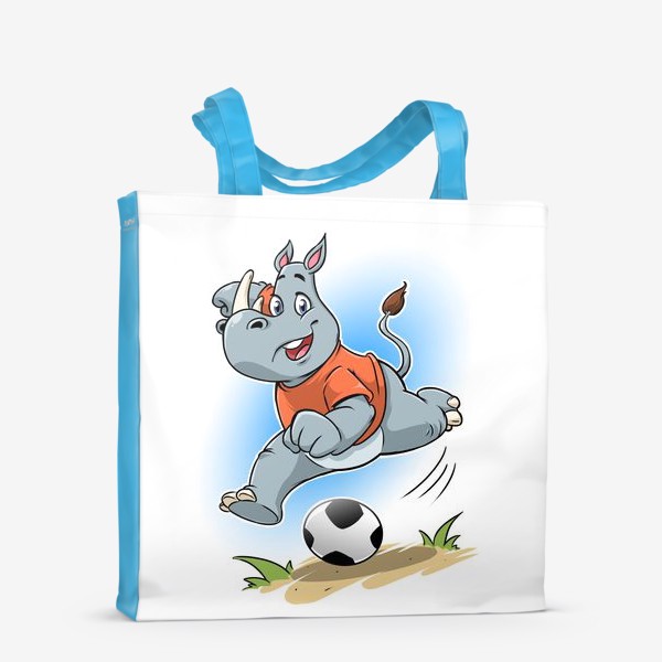 Сумка-шоппер «носорожек футболист»