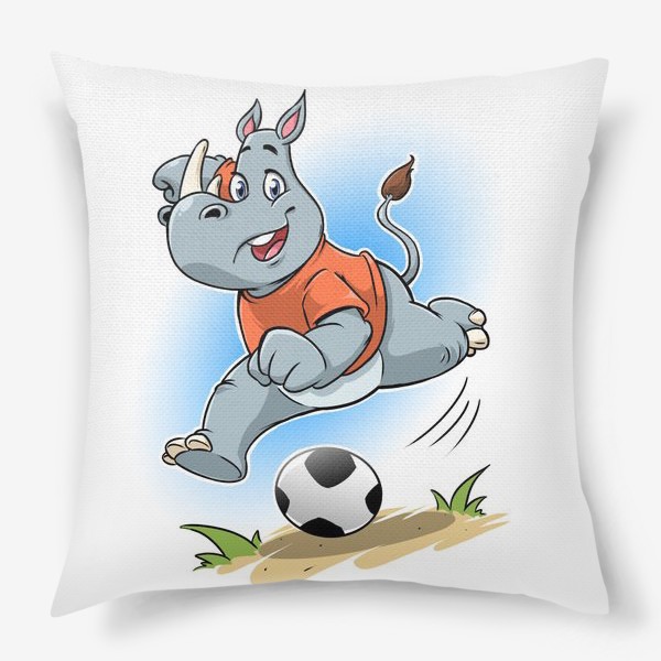 Подушка «носорожек футболист»