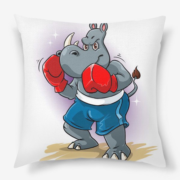 Подушка «носорожек боксер»