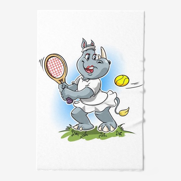 Полотенце «носорожек теннисист »