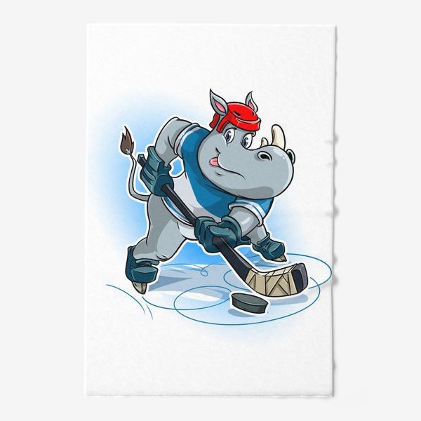 Полотенце «носорожек хоккеист»