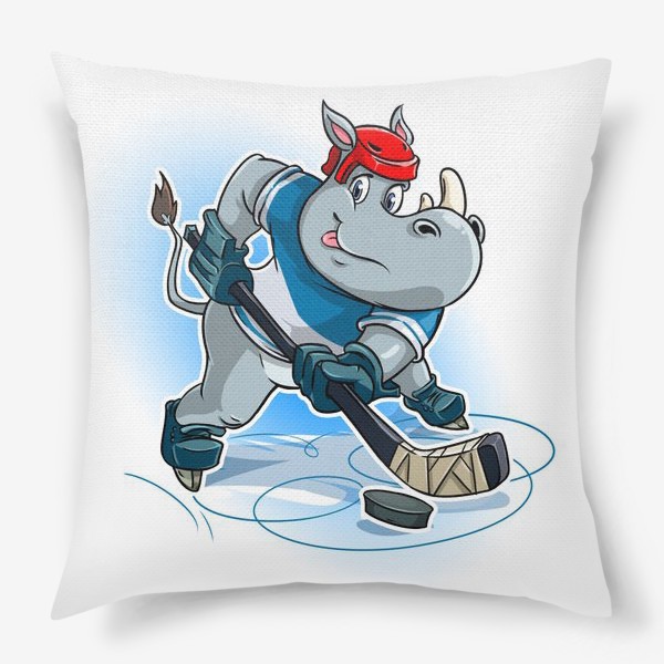 Подушка «носорожек хоккеист»