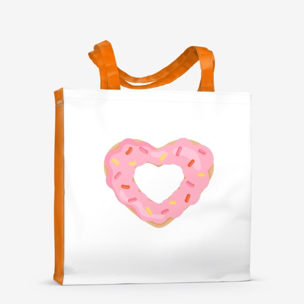 Сумка-шоппер «Пончик Сердце. 14 февраля»