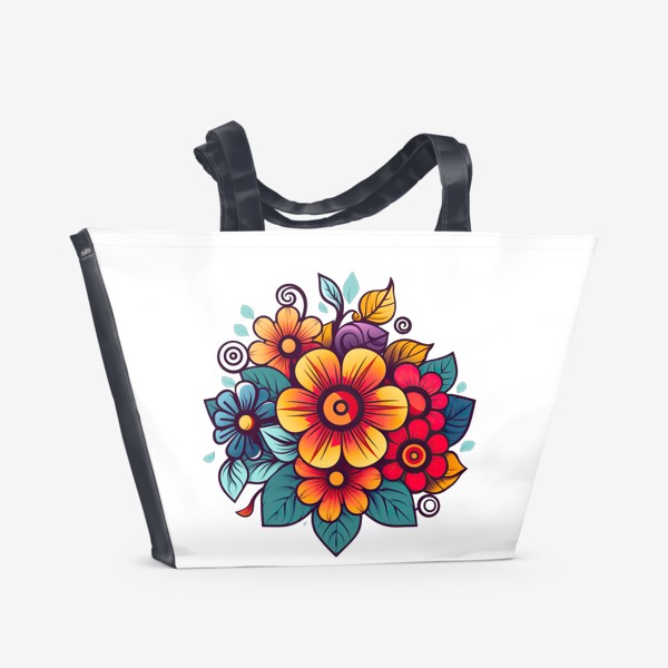 Пляжная сумка «Цветы. Букет.»