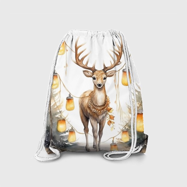 Рюкзак «Рождественский олень с фонариками»