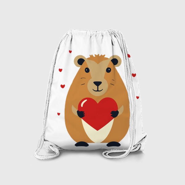 Рюкзак «капибара с сердечком»