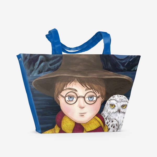 Пляжная сумка «Гарри Поттер в шляпе и Букля. Хогвартс»