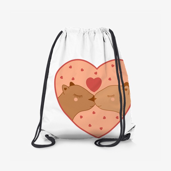 Рюкзак «милые влюбленные капибары на день святого валентина»