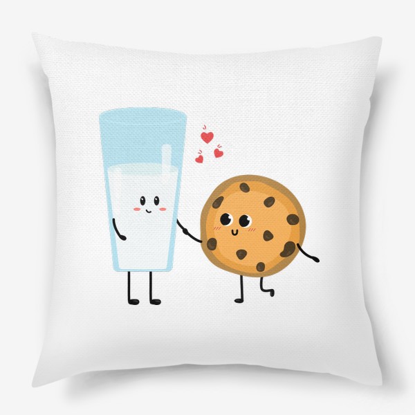 Подушка «Влюбленная Пара Молоко и Печенька»