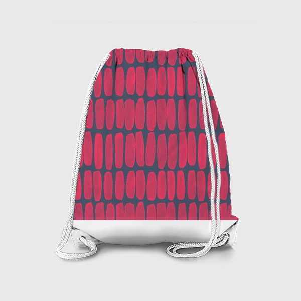 Рюкзак «Розовый геометрический паттерн на сером фоне»
