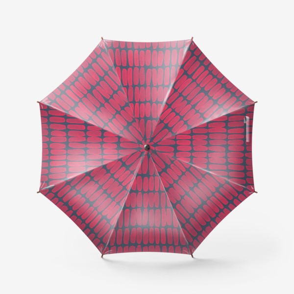 Зонт &laquo;Розовый геометрический паттерн на сером фоне&raquo;
