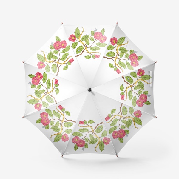 Зонт «Лук и цветы камелии»