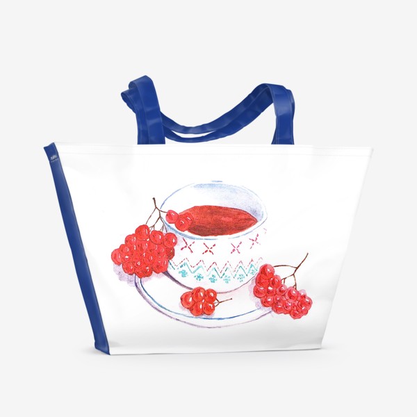 Пляжная сумка «чай с рябиной»
