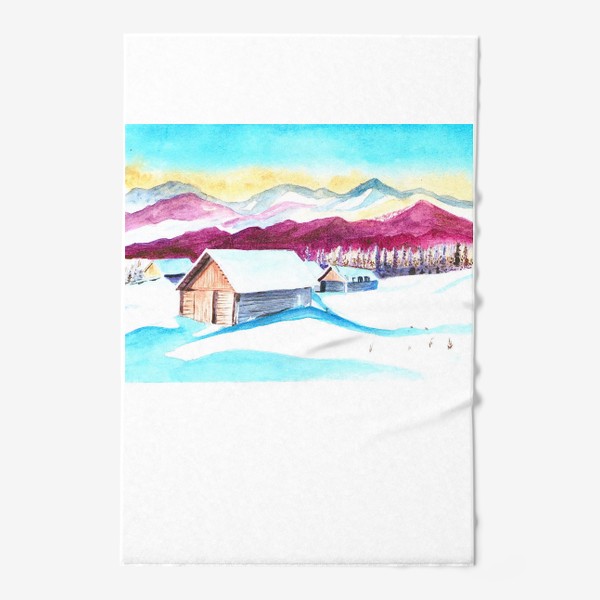 Полотенце «зимняя деревня»