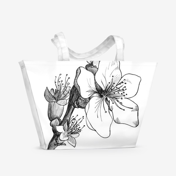 Пляжная сумка «Цветок персика»