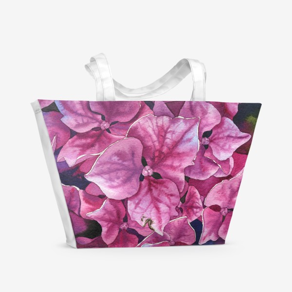 Пляжная сумка «Розовая гортензия»
