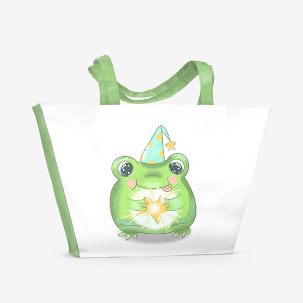 Пляжная сумка «Лягушка с печеньем»