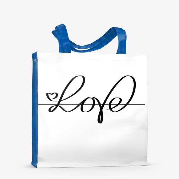 Сумка-шоппер «каллиграфическая надпись love»