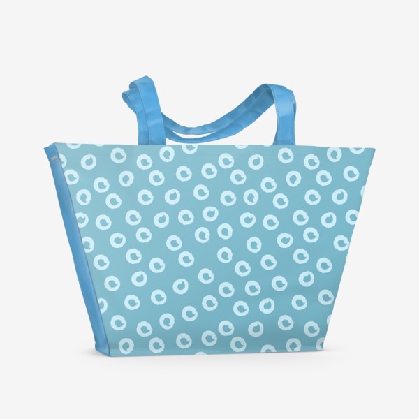 Пляжная сумка «Круглые пятна. Абстрактный минималистичный паттерн.»