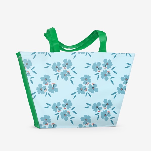 Пляжная сумка «Абстрактный цветочный паттерн»