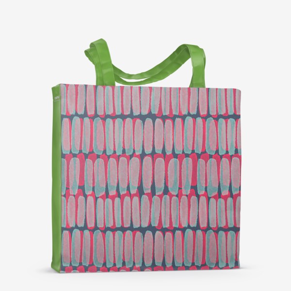 Сумка-шоппер «Паттерн с розово-голубыми мазками»