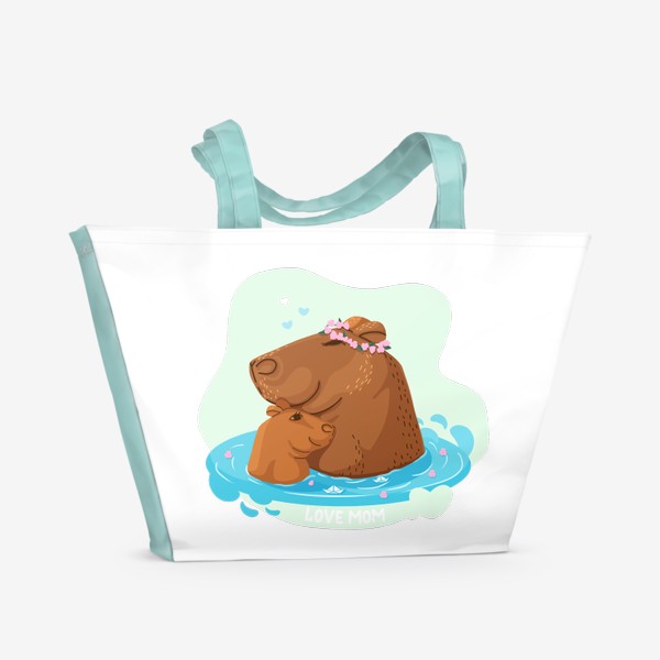 Пляжная сумка «Love mom»
