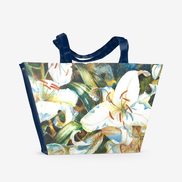 Пляжная сумка «Цветение королевской лилии»