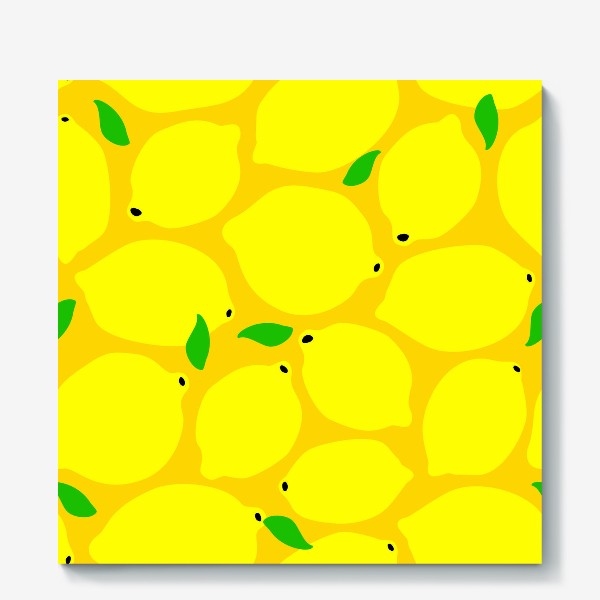 Холст &laquo;Лимоны на желтом фоне&raquo;
